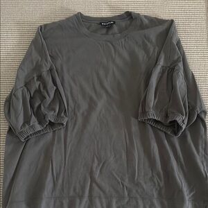 Whistles Dark Gray Short Sleeve Top